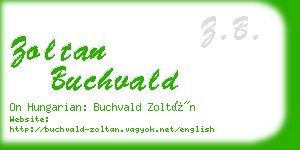zoltan buchvald business card